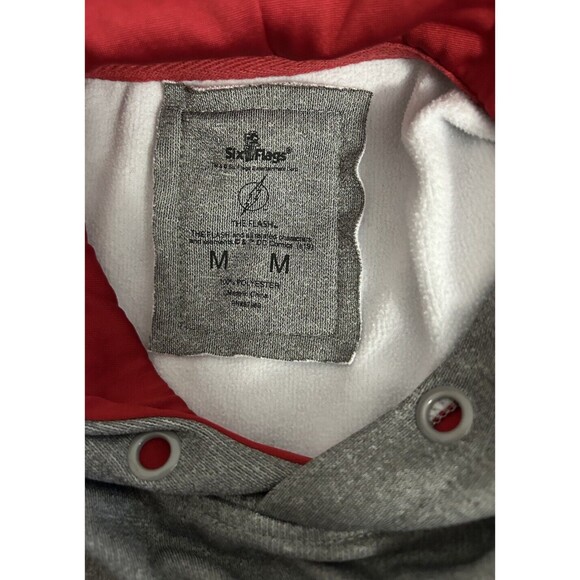 The Flash Men's Medium Gray Hoodie With Flash Logo Six Flags - Picture 6 of 9